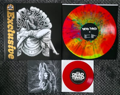 Dead Tired - Dead Tired | 12" + 7" | New Damage Records | Neon Coral/Neon Yellow Merge + Red | /100 (10 Year Anniversary Dine Alone Exclusive)
