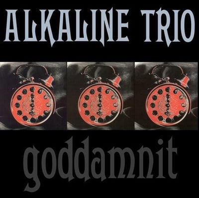Alkaline Trio - Goddamnit (Asian Man) • 12" • 19th press • Black & Red Pinwheel • Ordinary released 1998