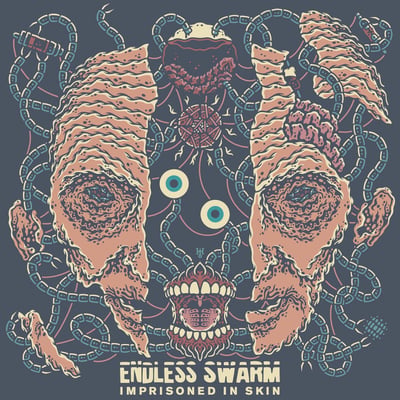 Endless Swarm - Imprisoned in Skin (Loner Cult / Coxinha Records) • 12" • 1st press • Random Mixed Colour (Red)