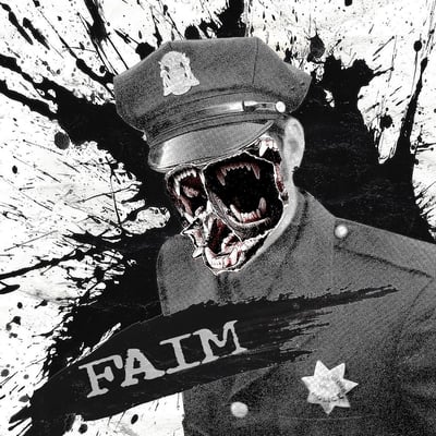 Faim - Faim (Convulse Records / Safe Inside Records) • 12" EP • 1st press • Blue & White Cornetto