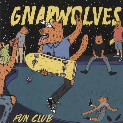 Gnarwolves - Fun Club (Dog Knights Productions) • 2x7" • 1st press • Orange and Blue Swirl