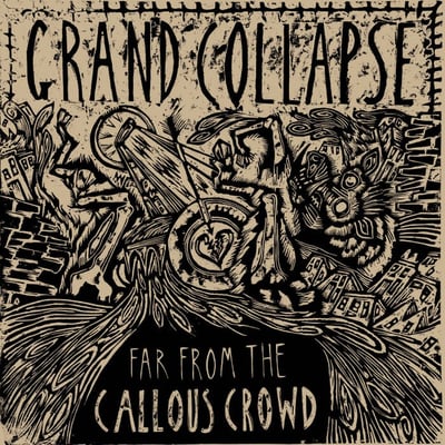 Grand Collapse - Far From the Callous Crowd (Urinal Vinyl / Kibou Records) • 12" • 2nd press • Grey / White Marble