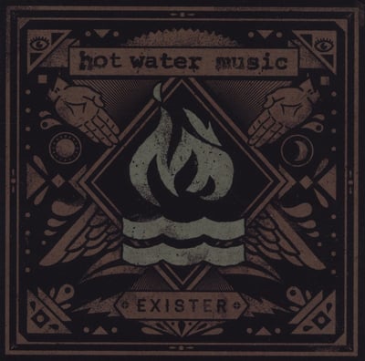Hot Water Music - Exister (Rise Records) • 12" • 1st press • Clear Blue w/ Brown