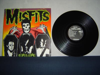 MISFITS: Evilive (1st press. Thin, translucent black vinyl)