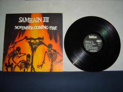 SAMHAIN: November-Coming-Fire (1st press, thick black vinyl, comes with folded insert)