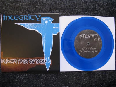 Integrity - In Contrast Of Dom (Organized Crime) Blue Vinyl Hand Numbered 36/50 (A389 Records Anniversary Show 2010)