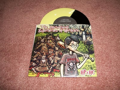 International Superheroes Of Hardcore - HPxHC | Yellow & Black Split | /600 | 2008 | B9R106