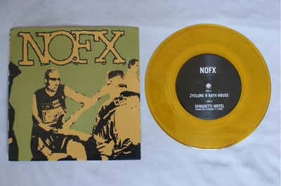 NOFX - Fat Club, Zyclone B. Bathhouse - Clear Yellow - paid $60 for the full set from Fat?